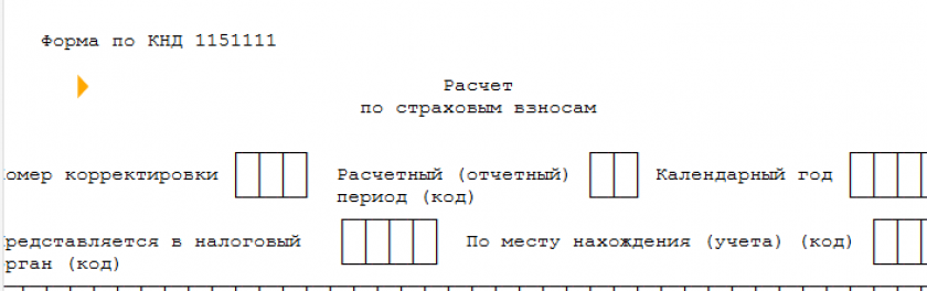 Бланк расчета по страховым взносам за 1 квартал 2025 года